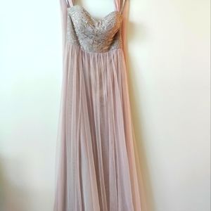 Jenny Yoo BHLDN mauve blush bridesmaid dress prom dress homecoming dress